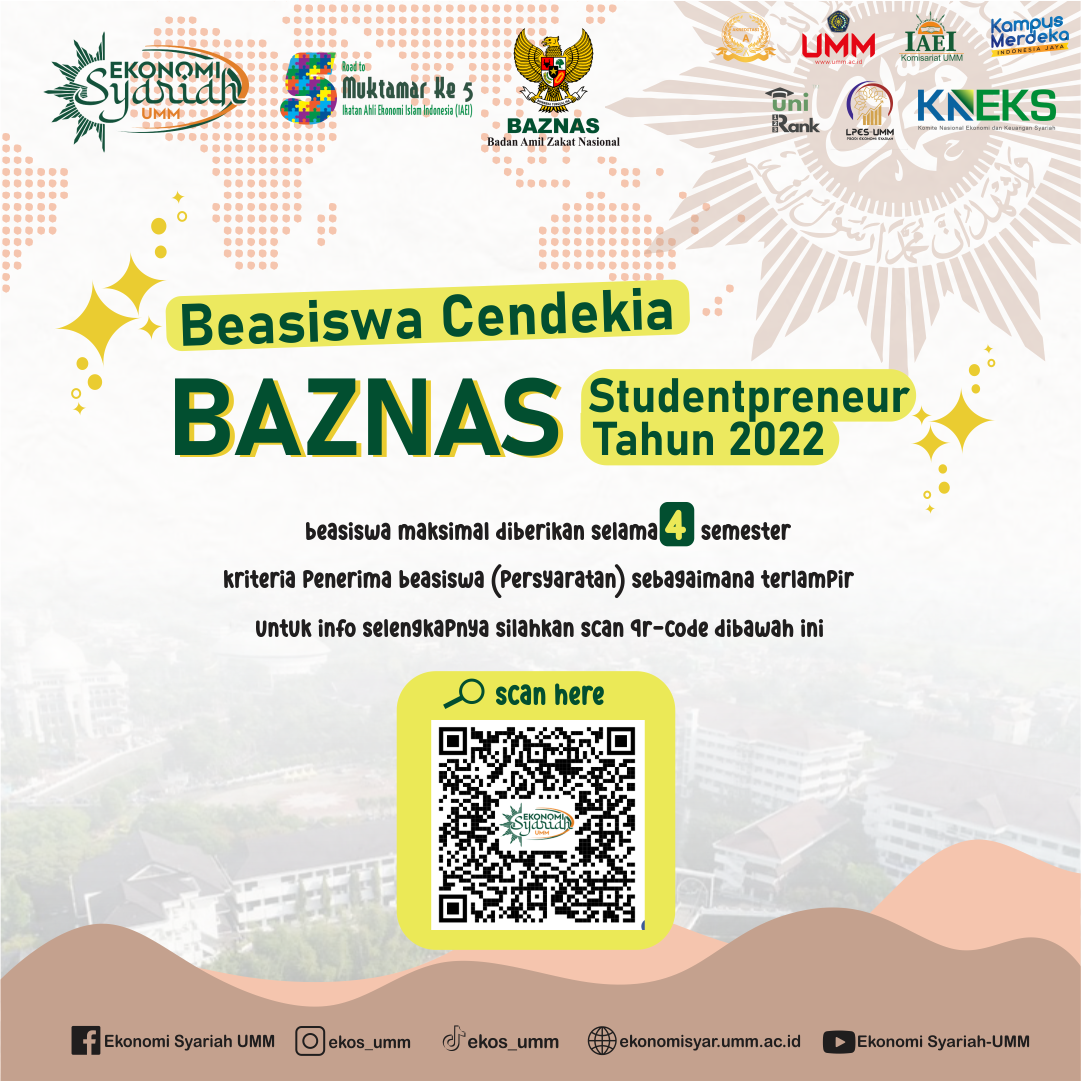 Beasiswa Cendekia BAZNAS 2022 - Pengumuman | Program Studi Ekonomi Syariah